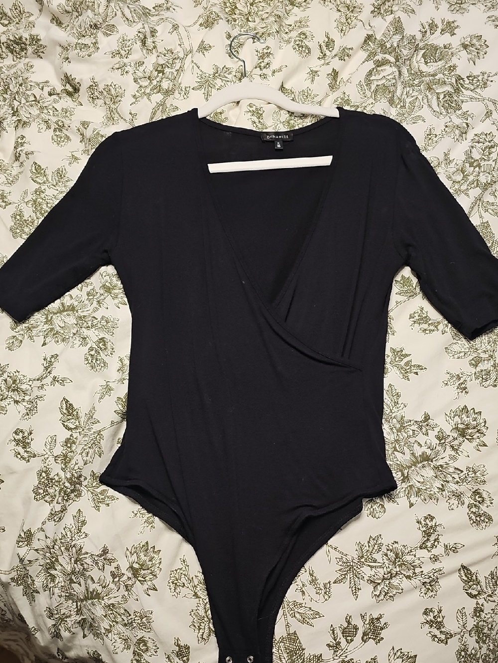Dynamite Black Wrap-Style Top